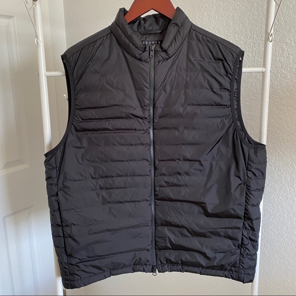 Theory Men's Black Timur Hames down Vest - Picture 3 of 10